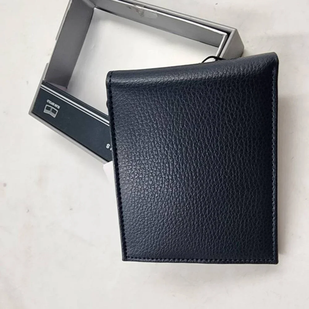 Perry Ellis Portfolio Saffiano Pebble Bifold Wallet Men's One Size - Black